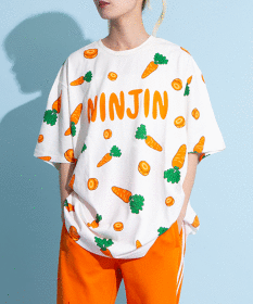 フード総柄Tシャツ（TOMATO・KIWI・RENNYU）（Tシャツ