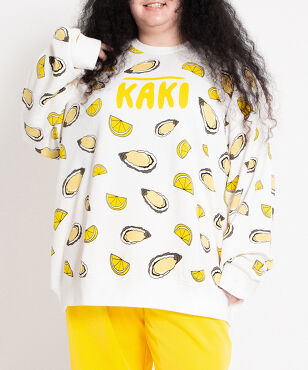 フード総柄スウェット(RAMUNE)[商品：PN21SS-032-1R] - PUNYUS