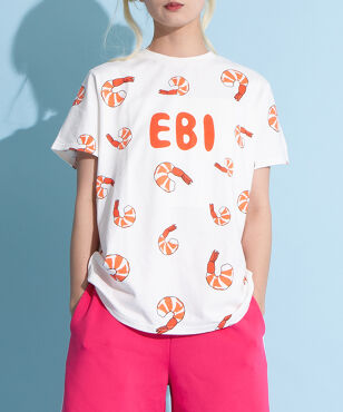 フード総柄Tシャツ（RAMUNE）[商品：PN21SS-032] - PUNYUS