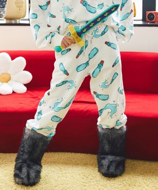 フード総柄スウェットパンツ(RAMUNE)[商品：PN21SS-032-3R] - PUNYUS