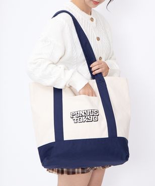 ロゴ刺繍キャンバスミニトートバッグ[商品：PN25T-008] - PUNYUS