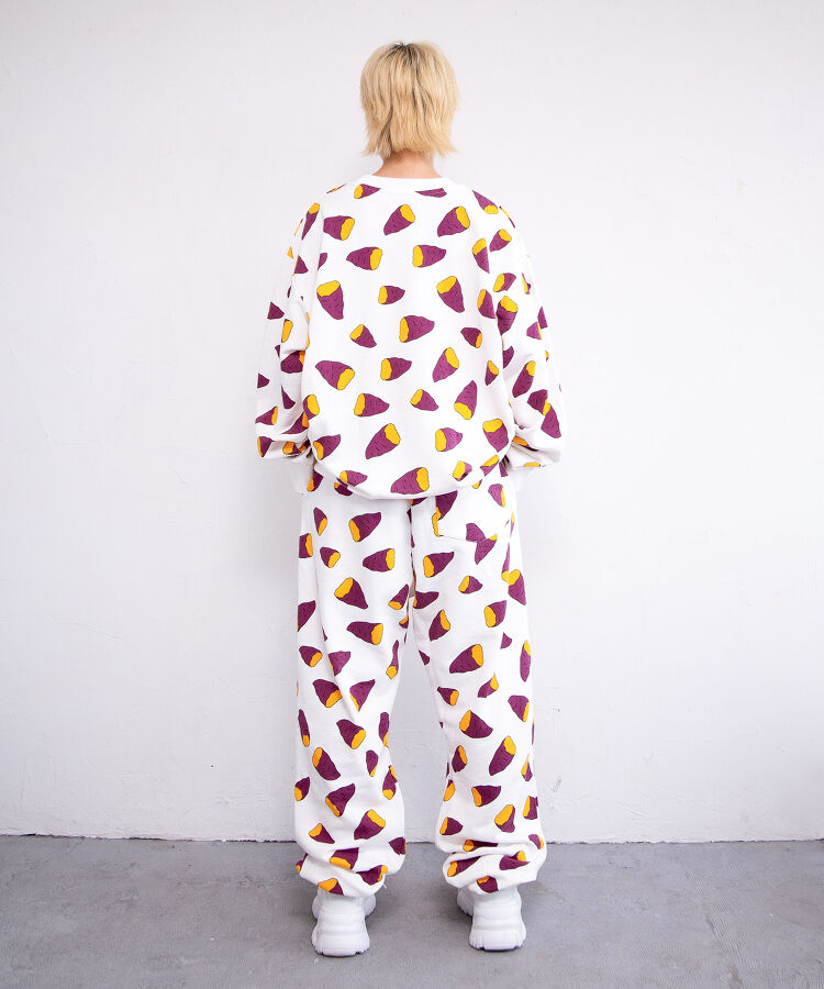 【新サイズ】フード総柄スウェットパンツ