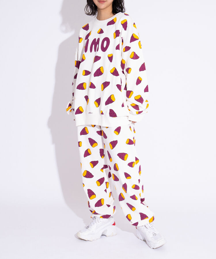 【新サイズ】フード総柄スウェットパンツ