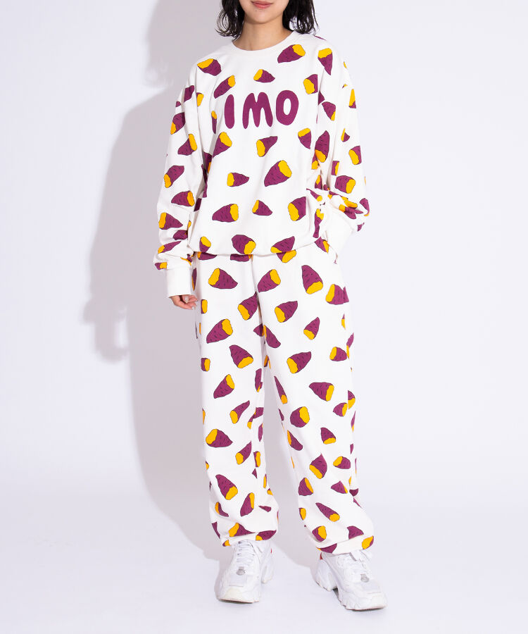 【新サイズ】フード総柄スウェットパンツ