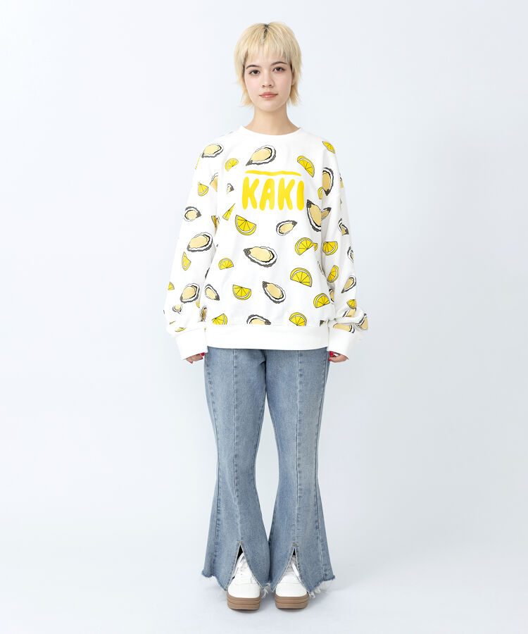 【新サイズ】フード総柄スウェット