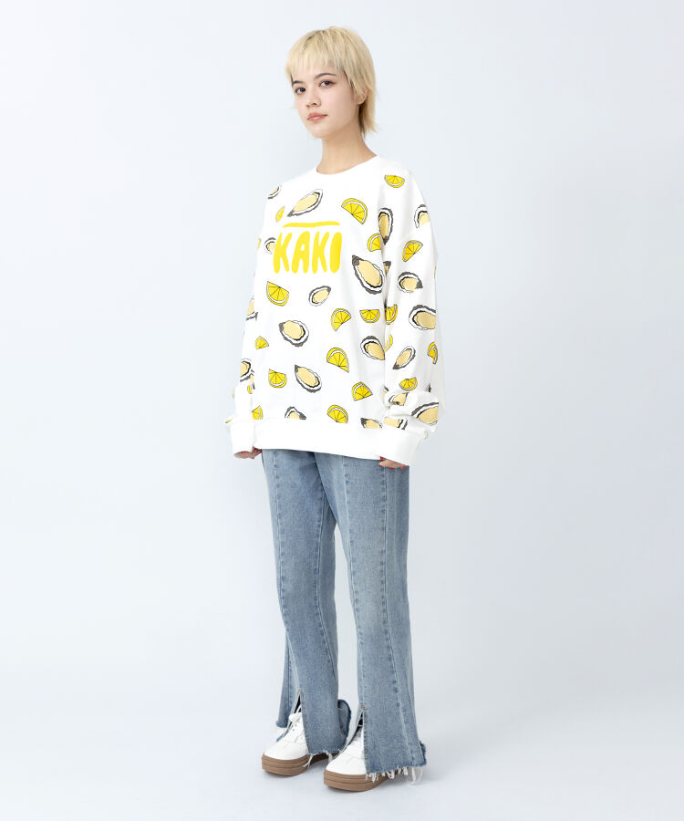 【新サイズ】フード総柄スウェット