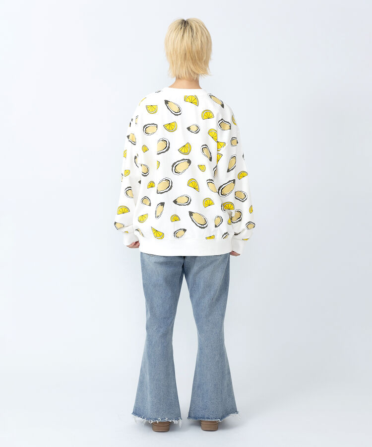 【新サイズ】フード総柄スウェット