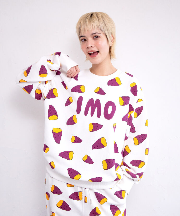 【新サイズ】フード総柄スウェット