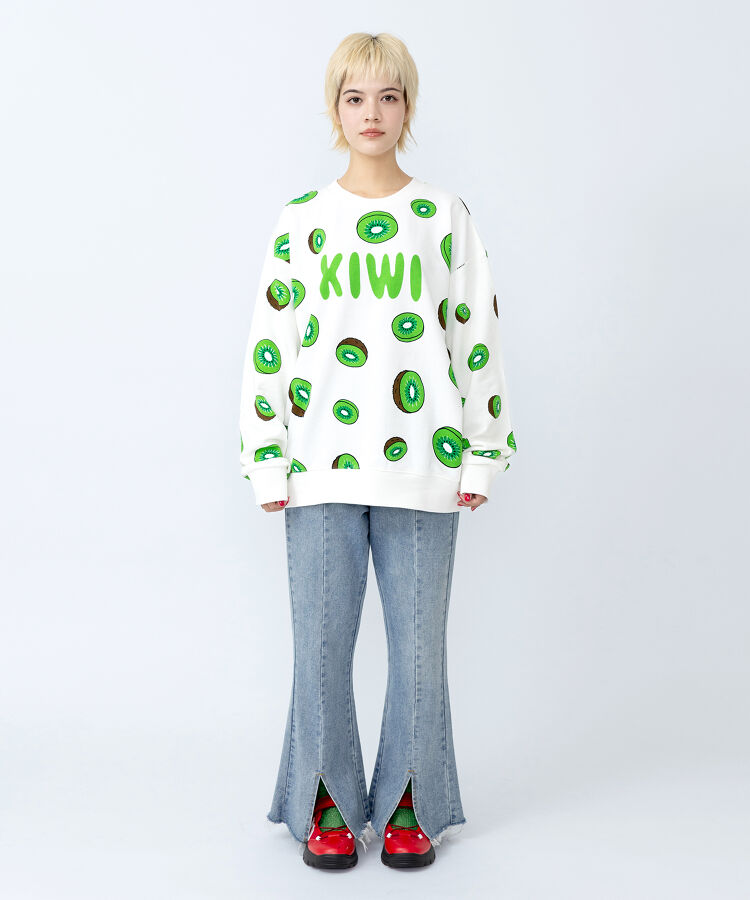 【新サイズ】フード総柄スウェット