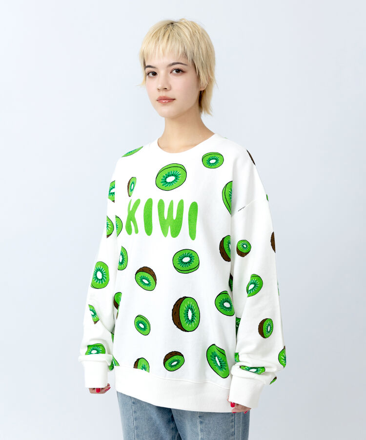 【新サイズ】フード総柄スウェット