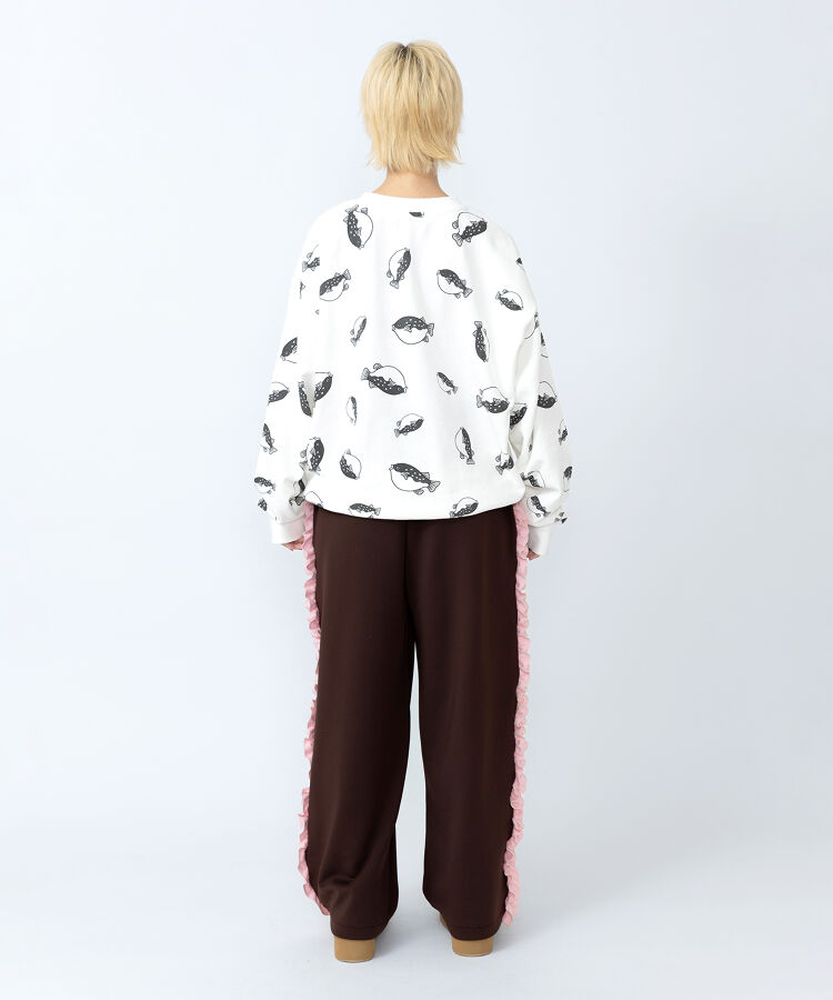 【新サイズ】フード総柄スウェット