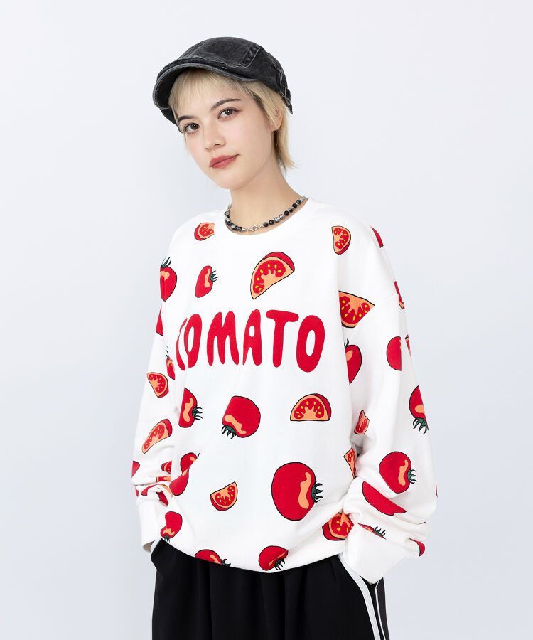 【新サイズ】フード総柄スウェット