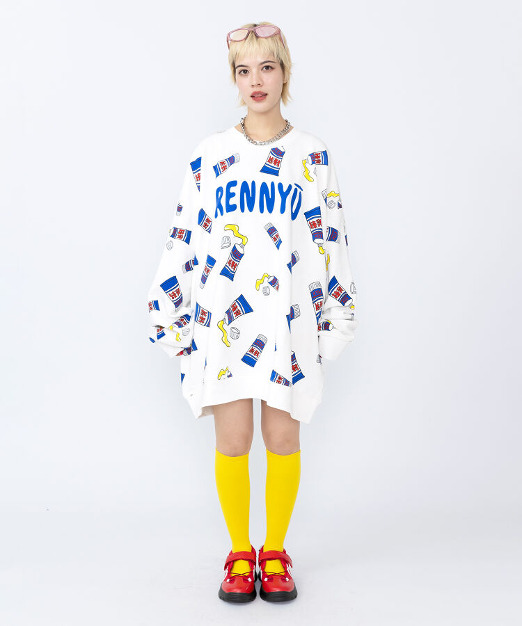 【新サイズ】フード総柄スウェット