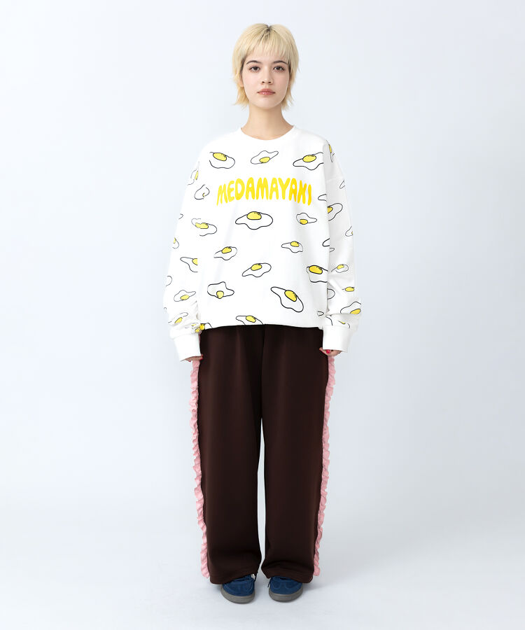 【新サイズ】目玉焼き総柄スウェット