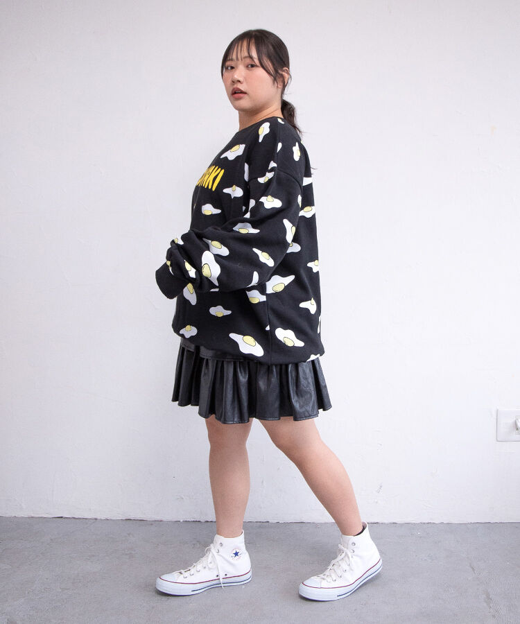 【新サイズ】目玉焼き総柄スウェット