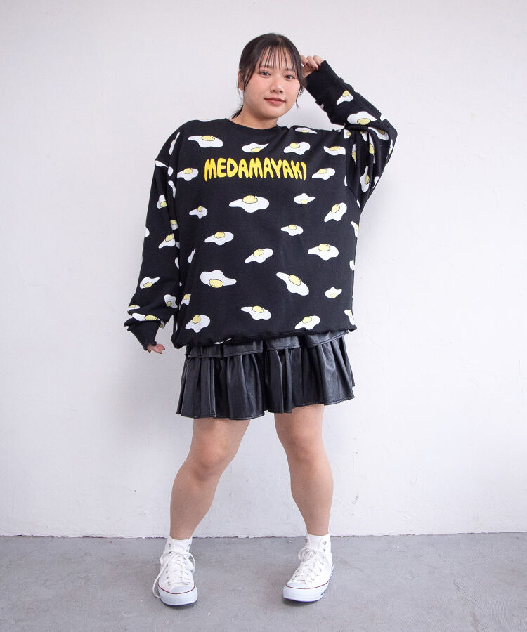 【新サイズ】目玉焼き総柄スウェット