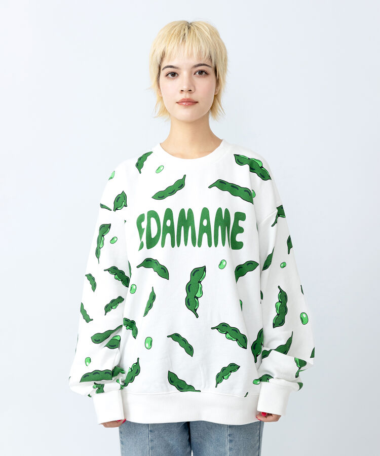 【新サイズ】フード総柄スウェット