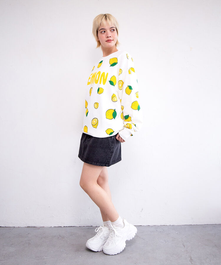 【新サイズ】フード総柄スウェット