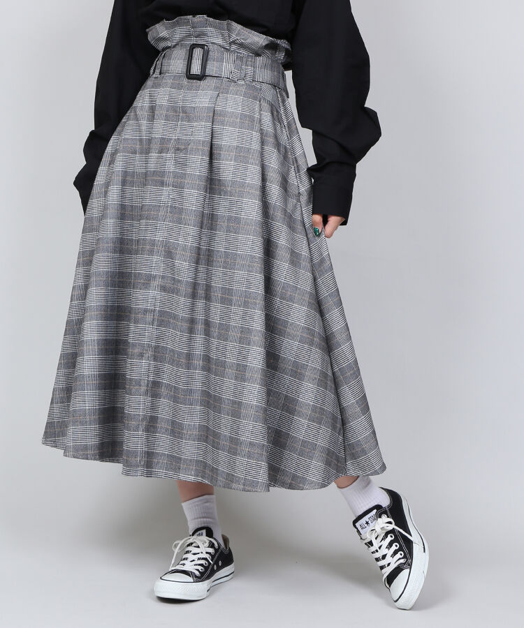 ベルト付きハイウエストチェックスカート 商品 Pn19aw 033 Punyus Online Store 公式通販 ベルト付きハイウエストチェックスカート 商品 Pn19aw 033 Punyus Online Store 公式通販