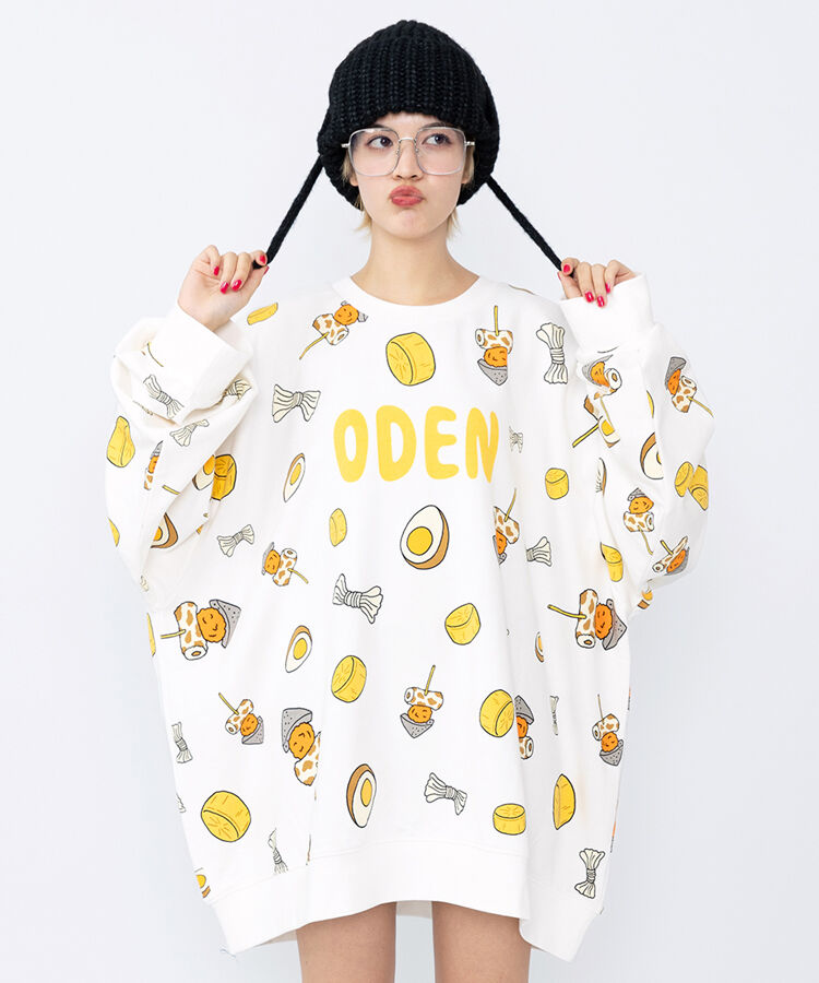 【新サイズ】フード総柄スウェット