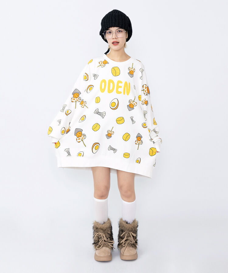 【新サイズ】フード総柄スウェット