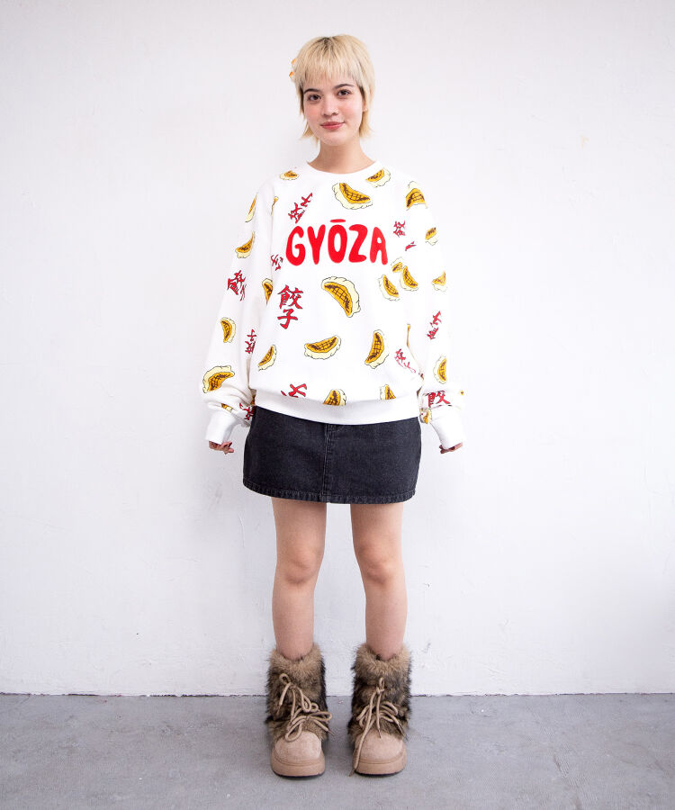 【新サイズ】フード総柄スウェット