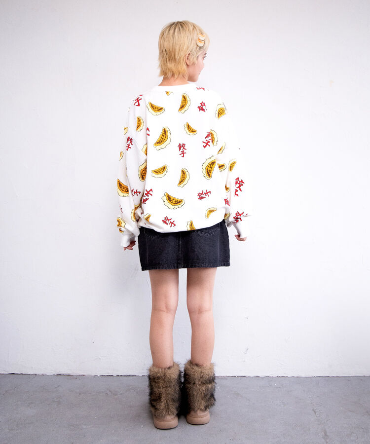 【新サイズ】フード総柄スウェット