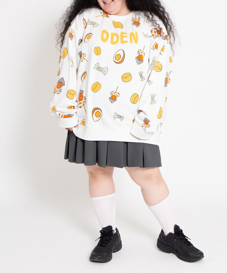 【新サイズ】フード総柄スウェット