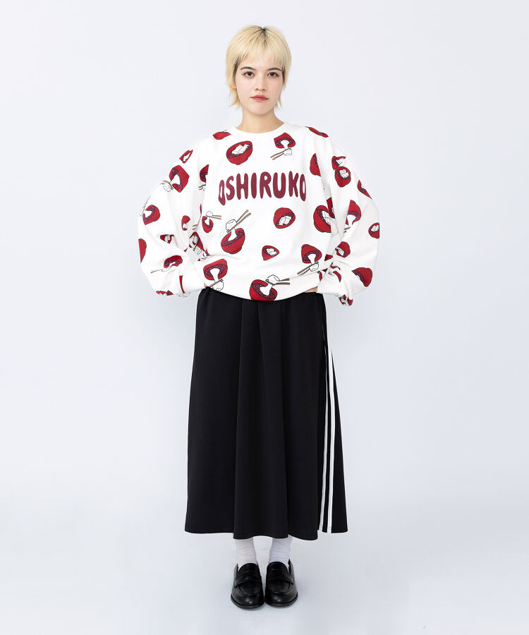 【新サイズ】おしるこ総柄スウェット