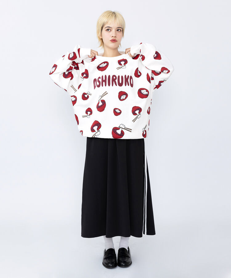 【新サイズ】おしるこ総柄スウェット