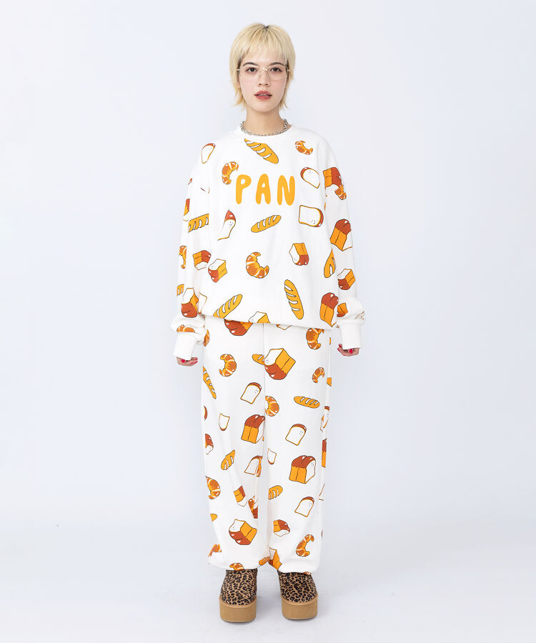 【新サイズ】フード総柄スウェットパンツ