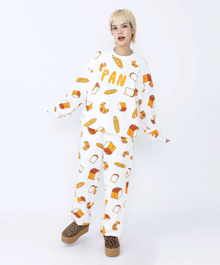 【新サイズ】フード総柄スウェットパンツ