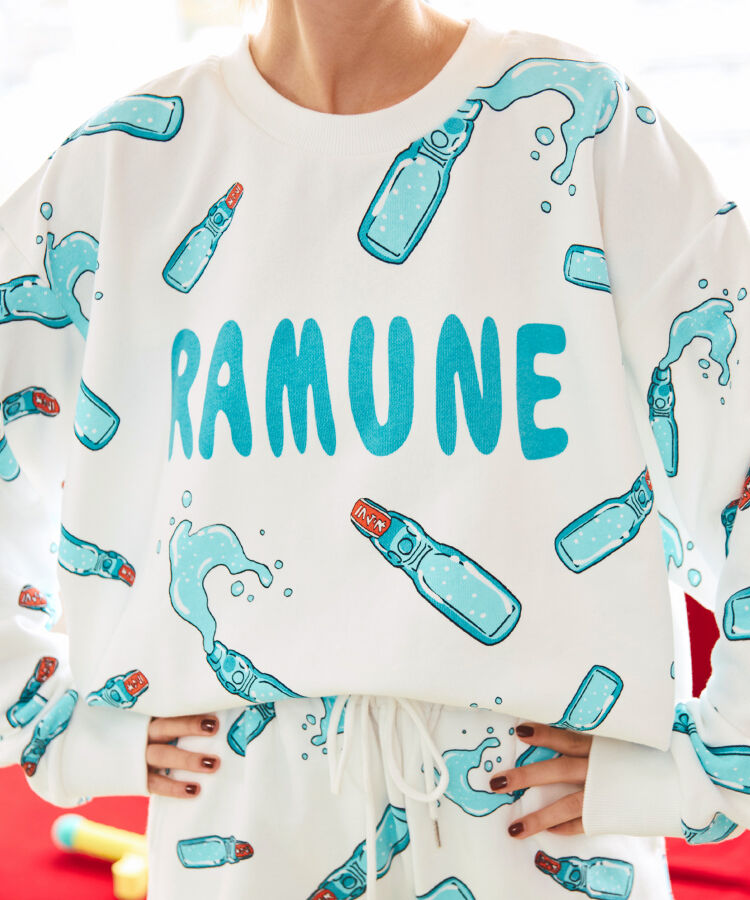 【新サイズ】フード総柄スウェット