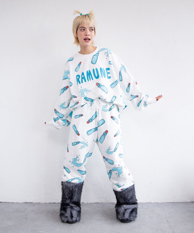 【新サイズ】フード総柄スウェット