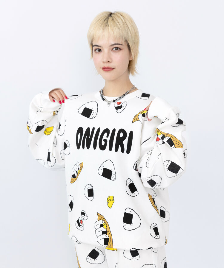 【新サイズ】フード総柄スウェット