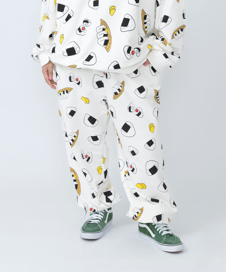 【新サイズ】フード総柄スウェットパンツ