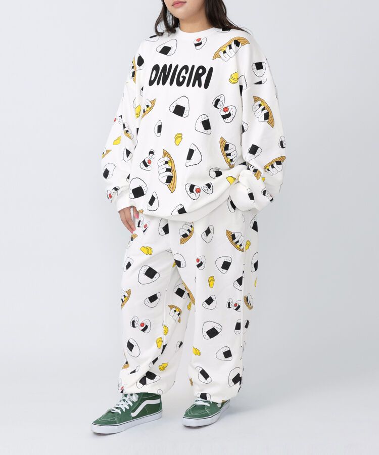 【新サイズ】フード総柄スウェットパンツ