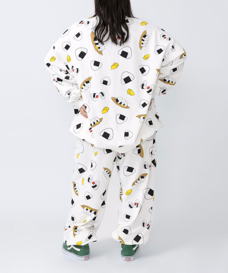 【新サイズ】フード総柄スウェットパンツ