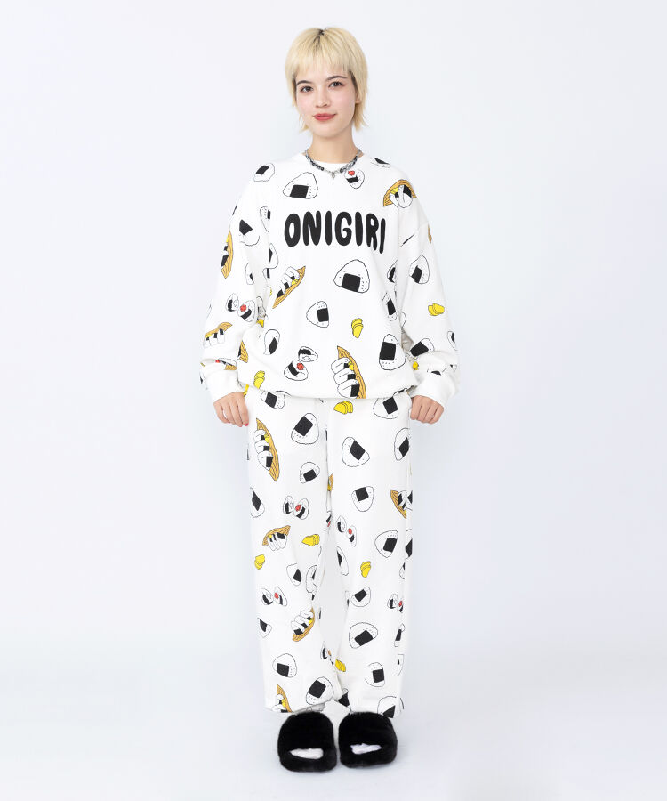 【新サイズ】フード総柄スウェットパンツ