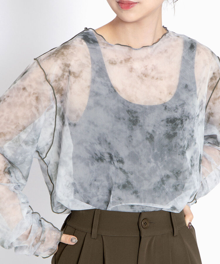 グラデーションシアートップス