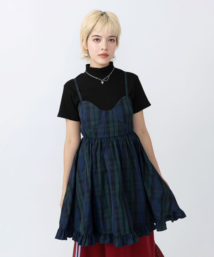 コルセットキャミワンピース