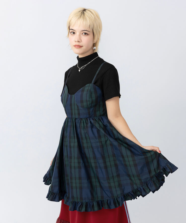 コルセットキャミワンピース