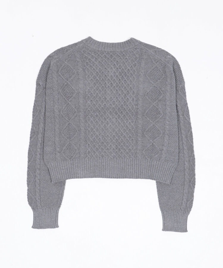 ケーブルニットカーディガン