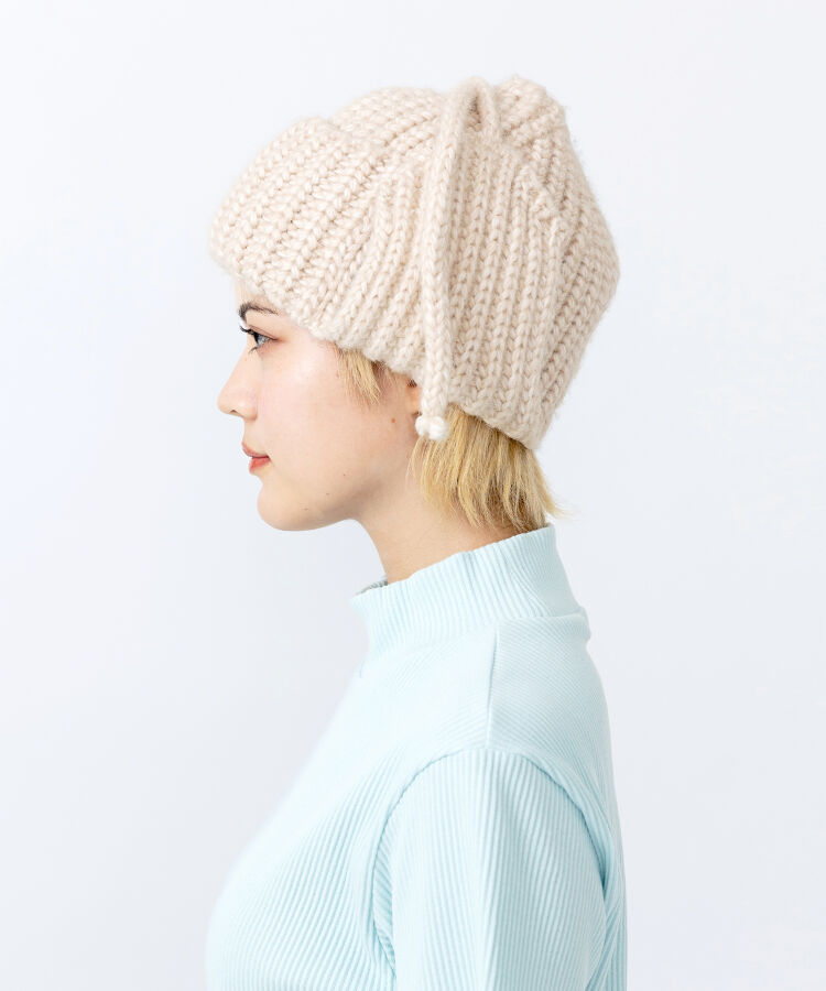 耳あて付きニット帽