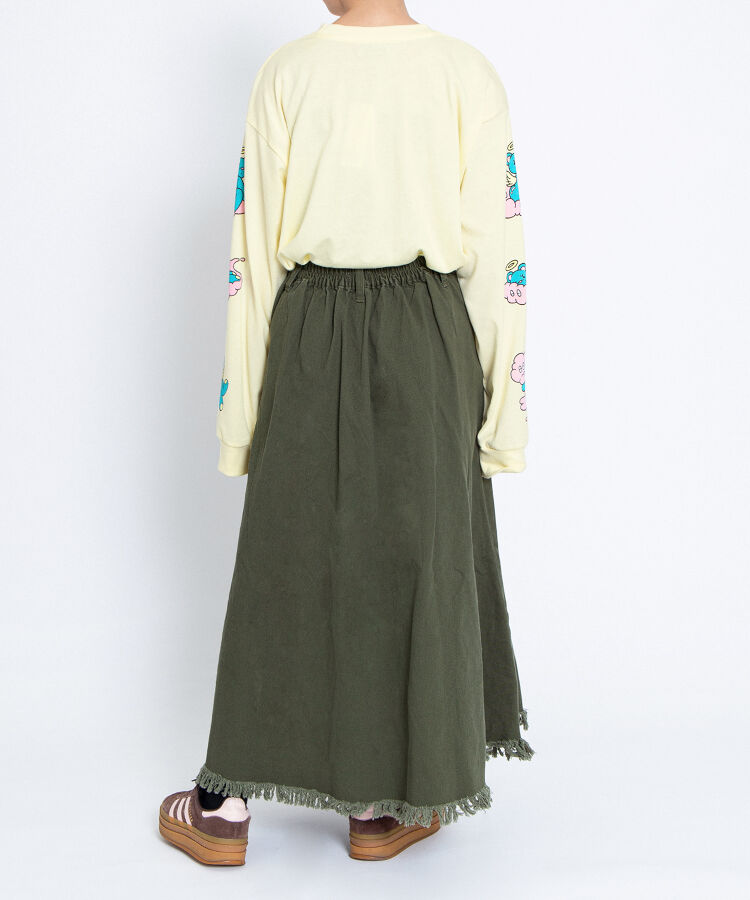 ベアスリーブプリントロンT