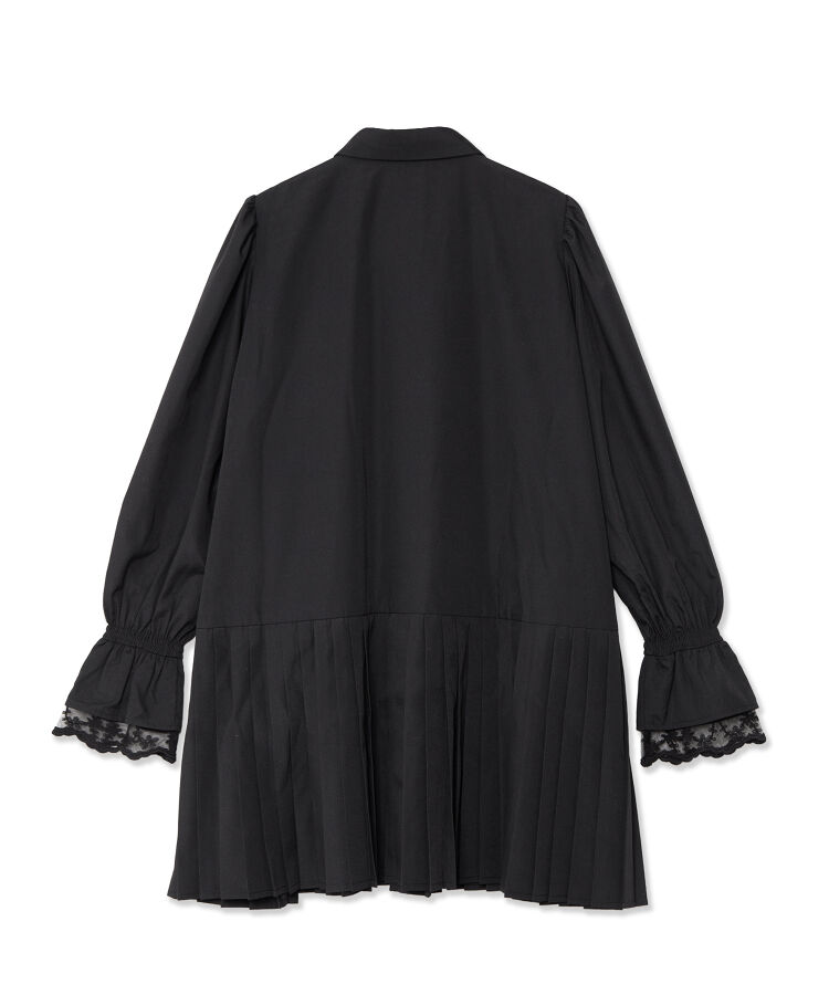 プリーツヘムシャツワンピース