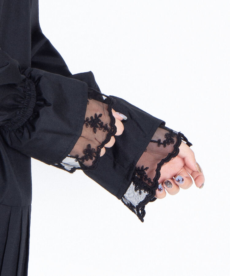 プリーツヘムシャツワンピース