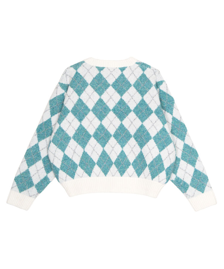 アーガイルVネックニット