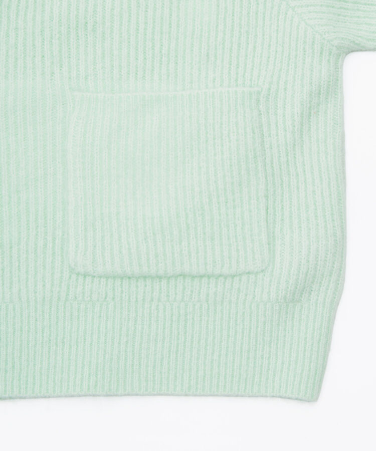 ロゴ刺繍ニットカーディガン