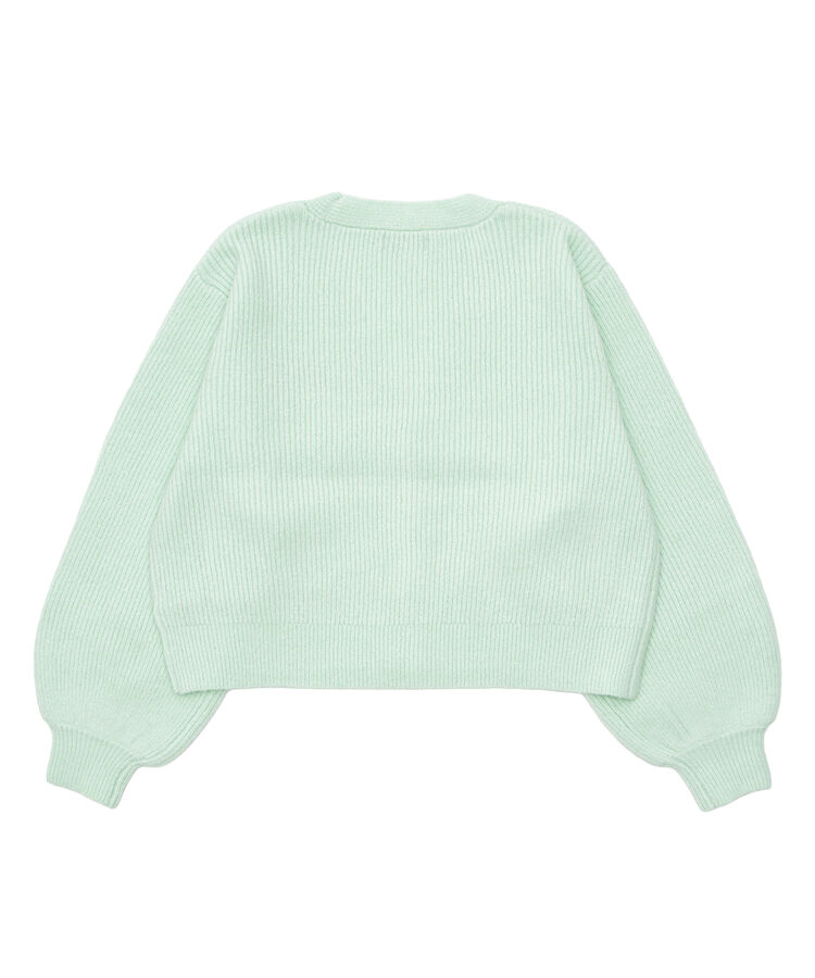 ロゴ刺繍ニットカーディガン